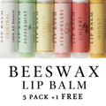 5 Pack + 1 Free - Beeswax Lip Balm